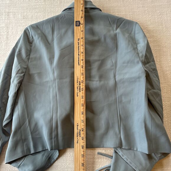 Allegra K Open Front Cardigan Jacket Work Office Business Suit Blazer Blue Sz M - Picture 16 of 16